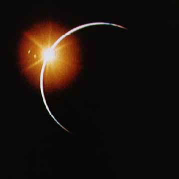 Earth about to eclipse the Sun